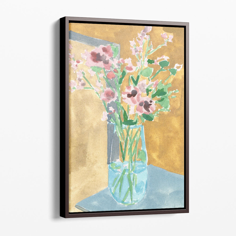 Flowers In Bottle II - Canvas Print Wall Art