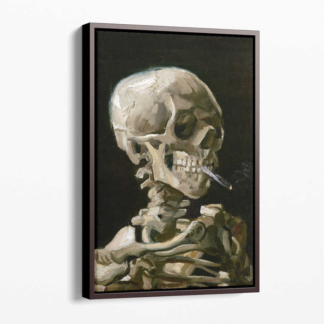 Head of a Skeleton With a Burning Cigarette, 1886 - Canvas Print Wall Art