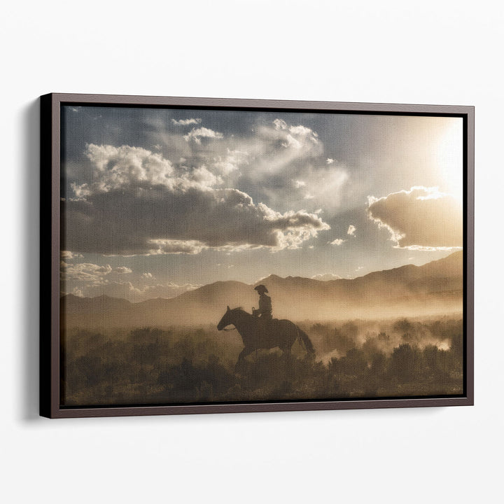 Cowboy By Day and Night I - Canvas Print Wall Art