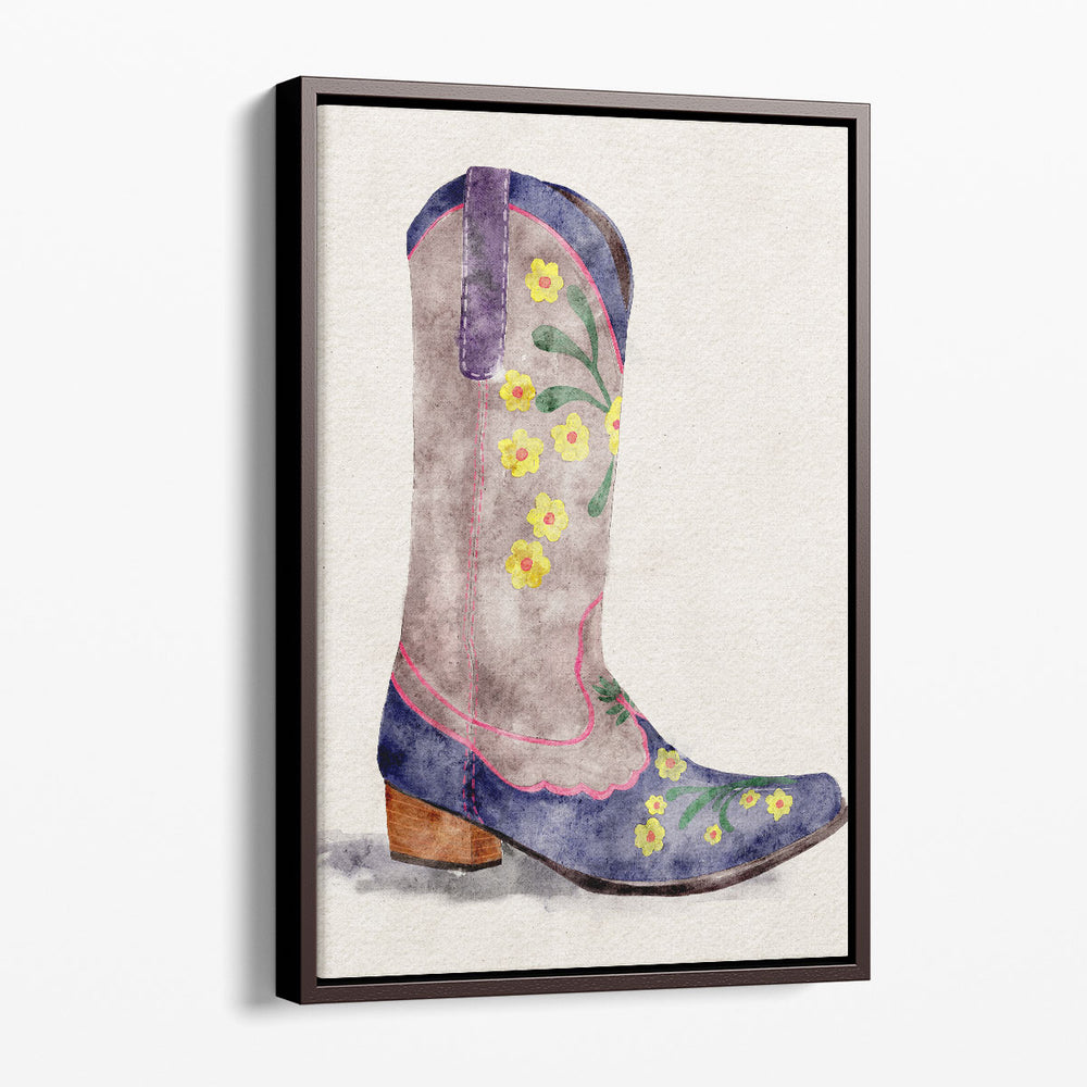 Cowgirl Boot I - Canvas Print Wall Art