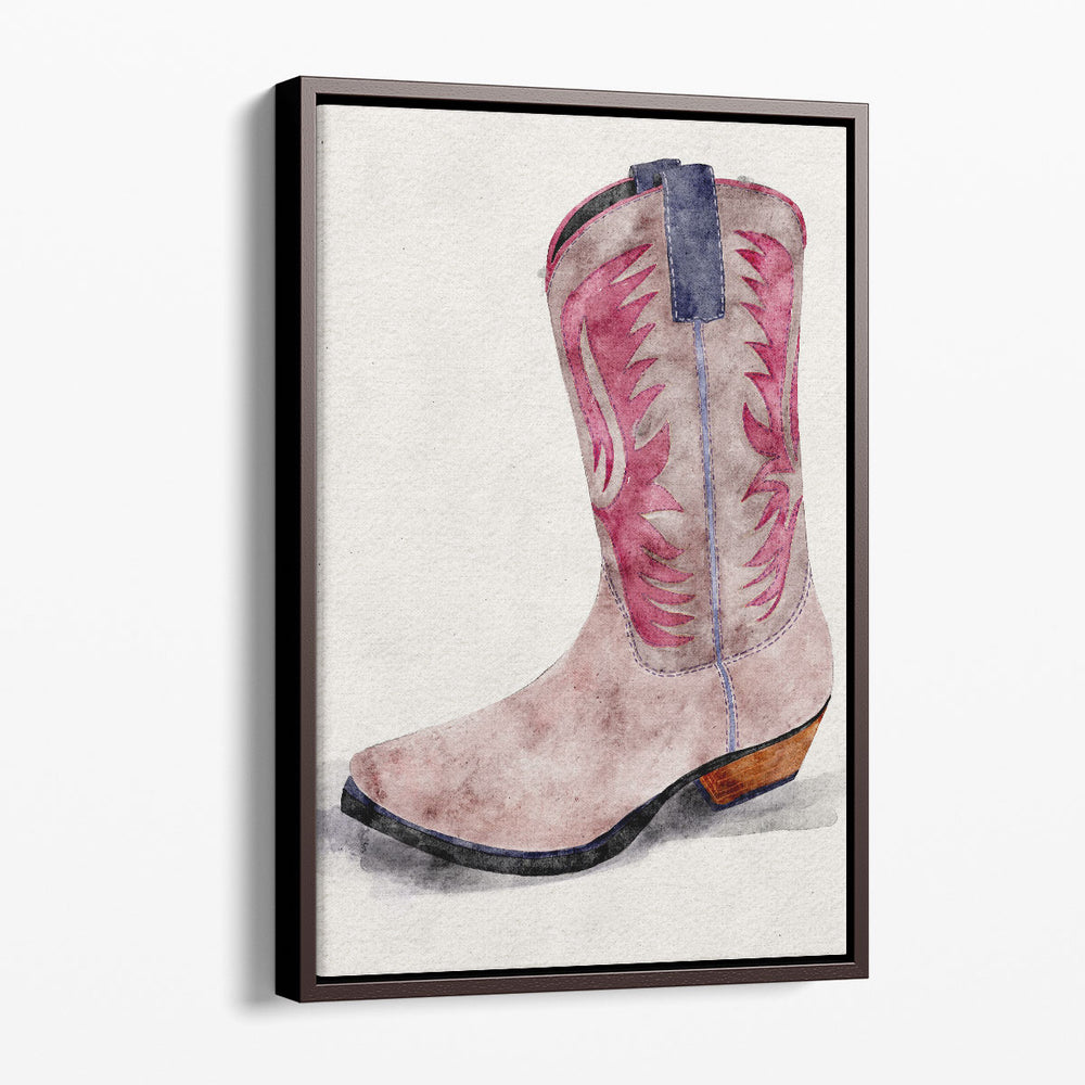 Cowgirl Boot II - Canvas Print Wall Art