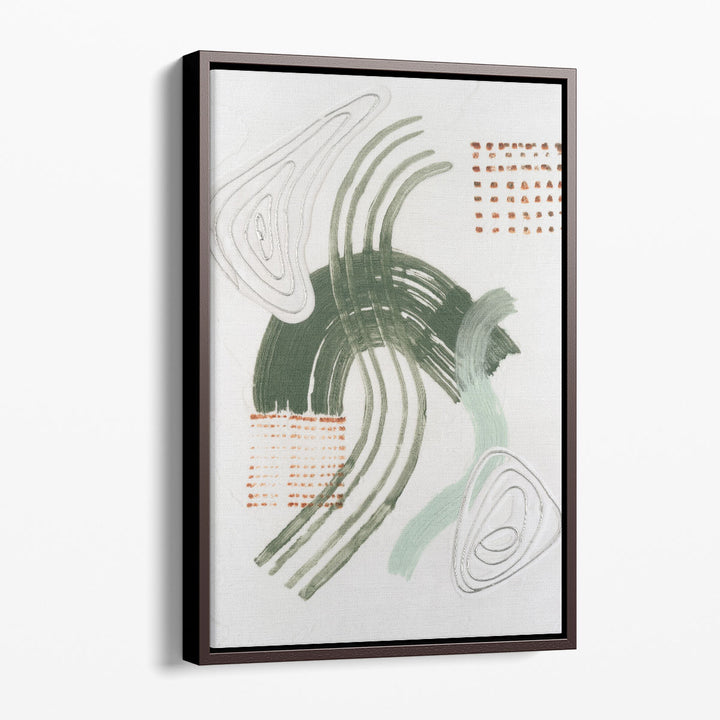 Jade Rhythm I Black and White - Canvas Print Wall Art