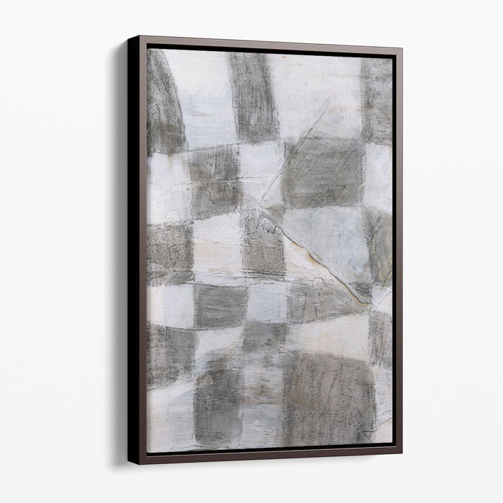 Rustic Textile II Black and White - Canvas Print Wall Art