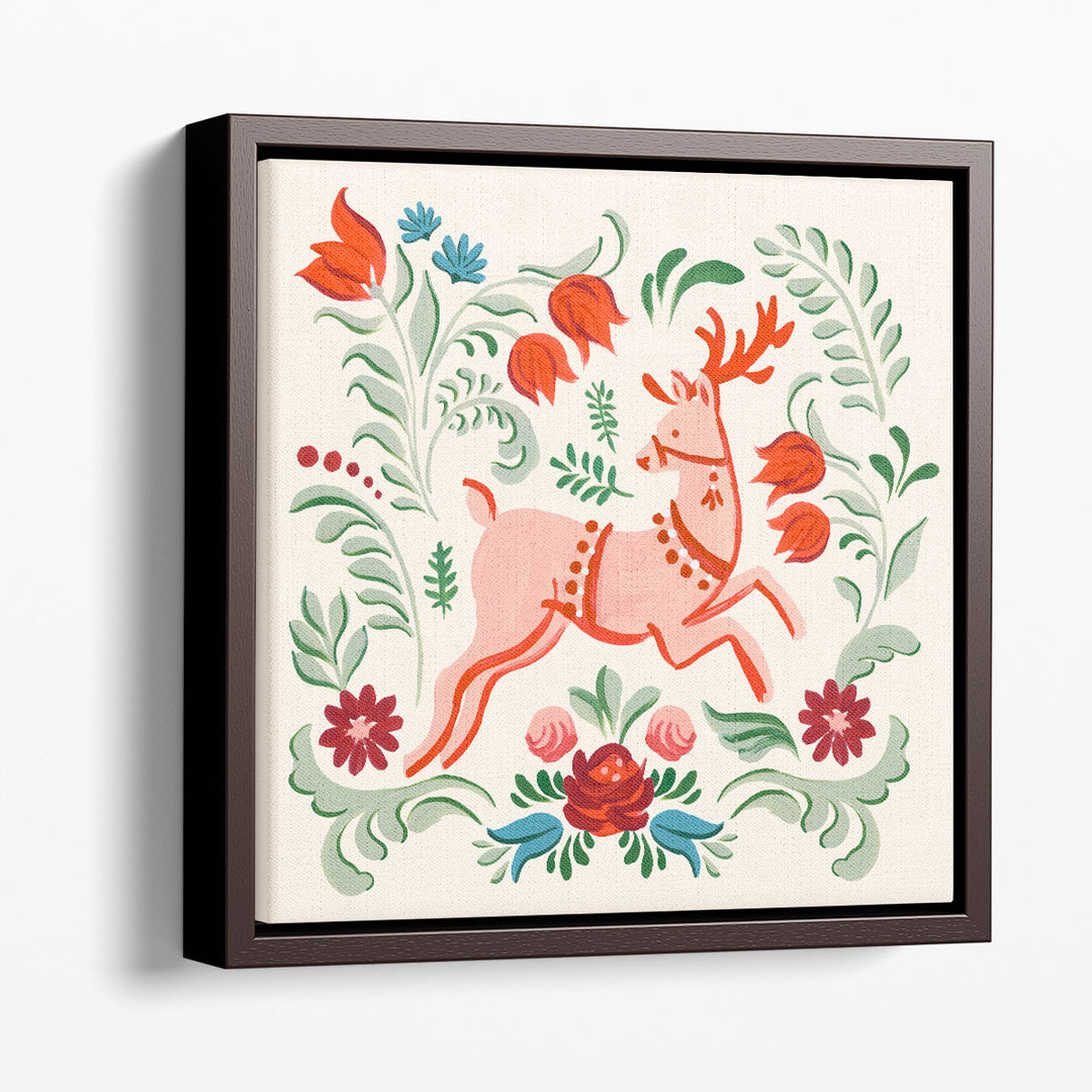 Folklore Reindeer I - Canvas Print Wall Art