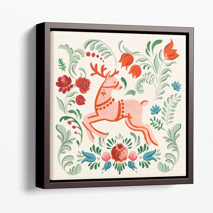 Folklore Reindeer II - Canvas Print Wall Art