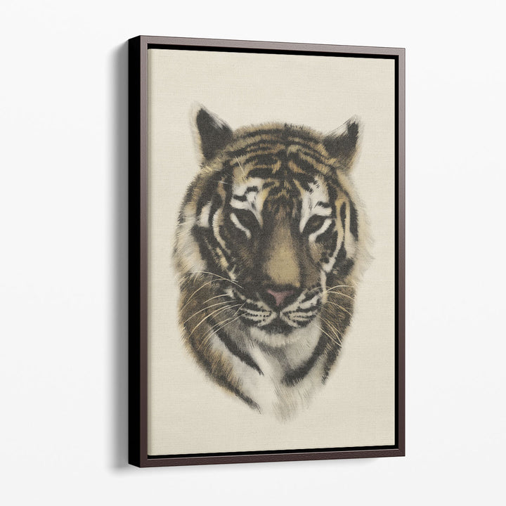 Antique Tiger Portrait I - Canvas Print Wall Art