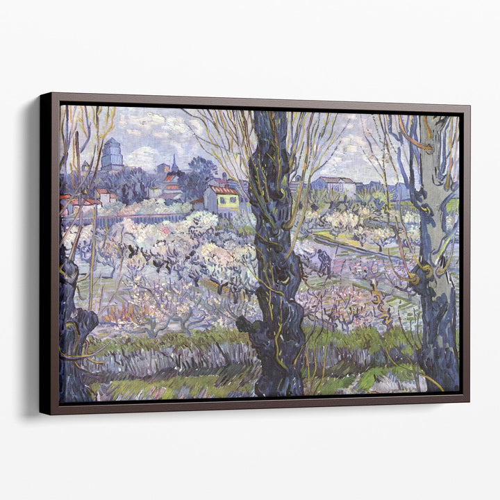 View of Arles, Flowering Orchards, 1889 - Canvas Print Wall Art
