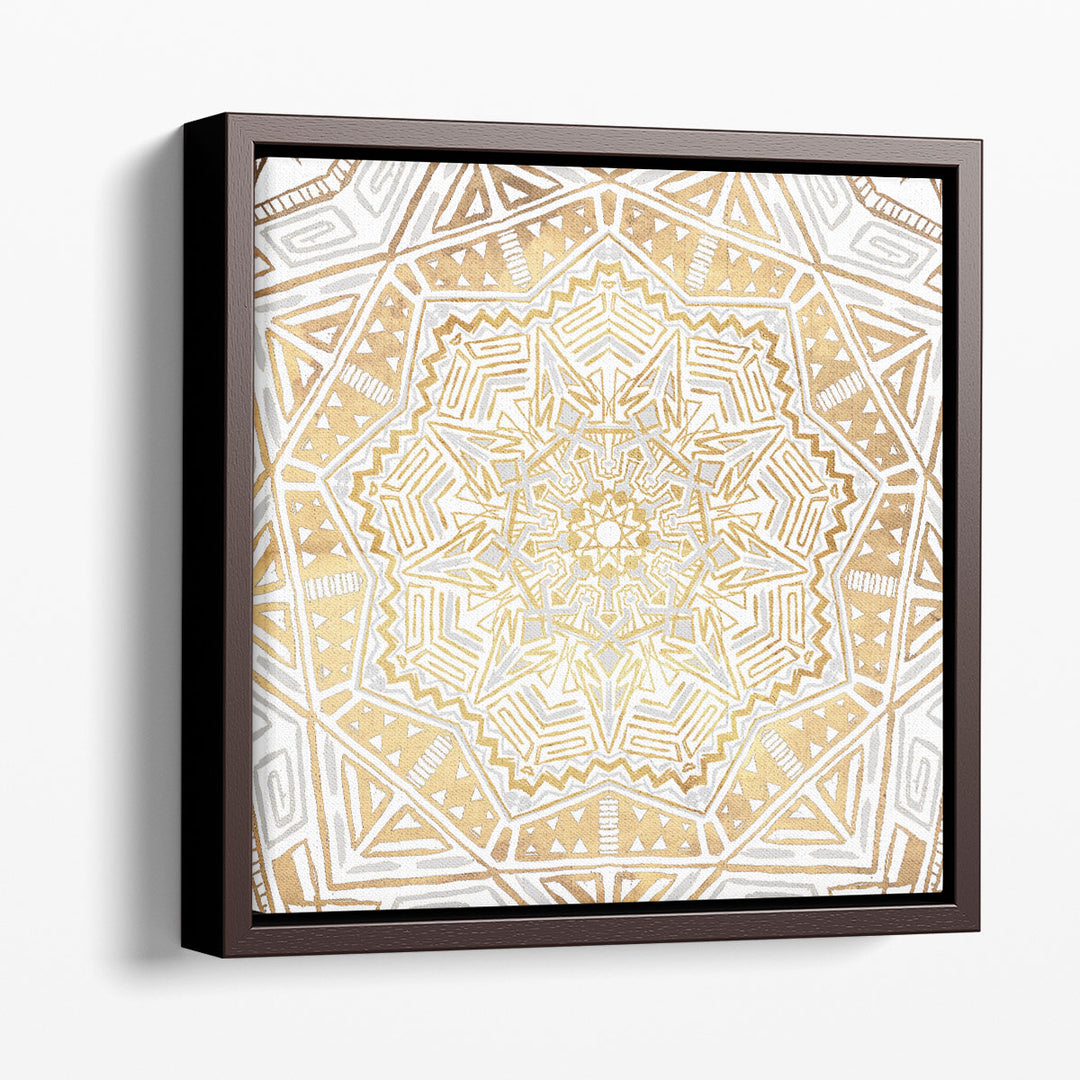 Gold Silver Mandala - Canvas Print Wall Art