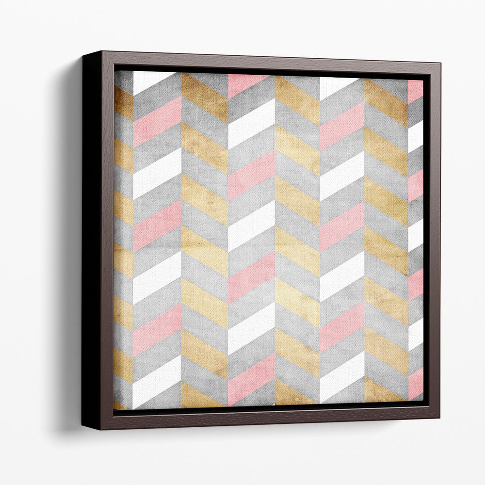 Gold Silver Pink Pattern - Canvas Print Wall Art