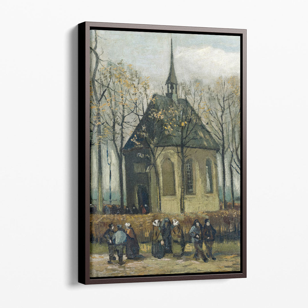 Congregation Leaving the Reformed Church in Nuenen, 1884 - Canvas Print Wall Art