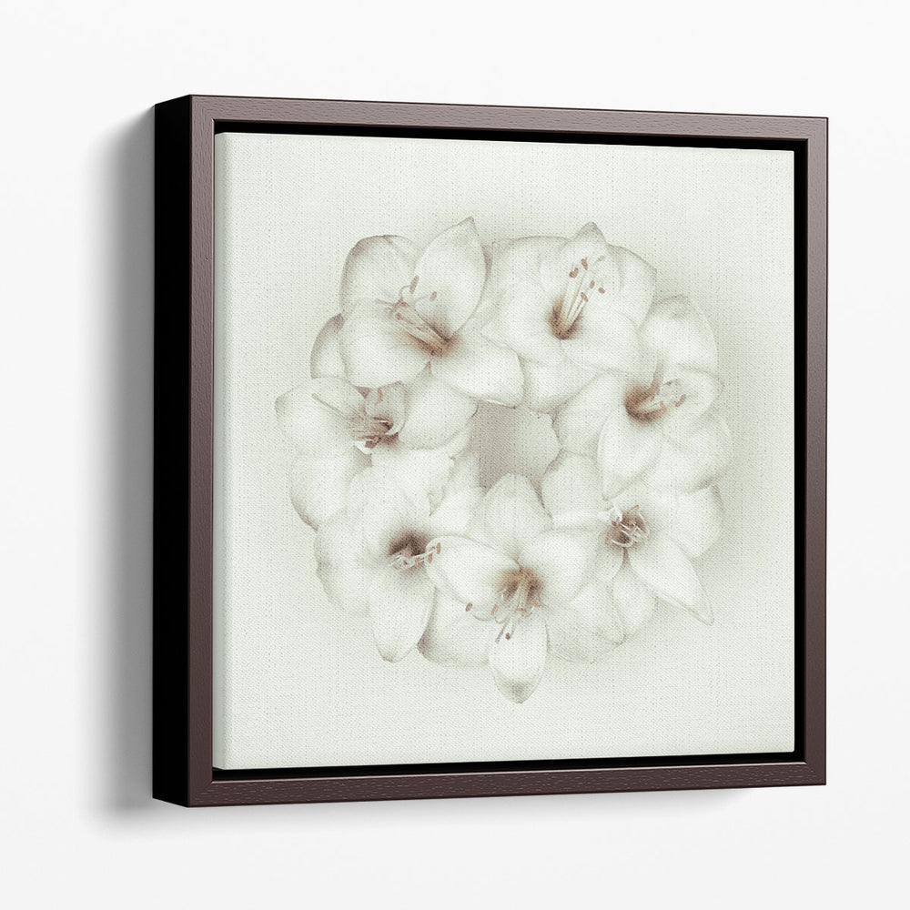 Amaryllis Flower Wreath 1 - Canvas Print Wall Art