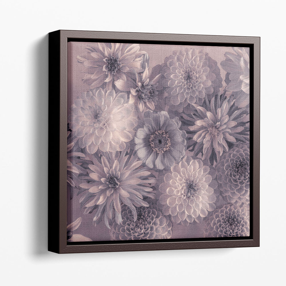 Full Frame of Mixed Flowers - Canvas Print Wall Art