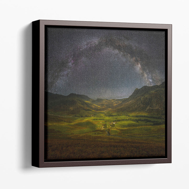 The Milky Way above Mickleden Valley, Lake District - Canvas Print Wall Art