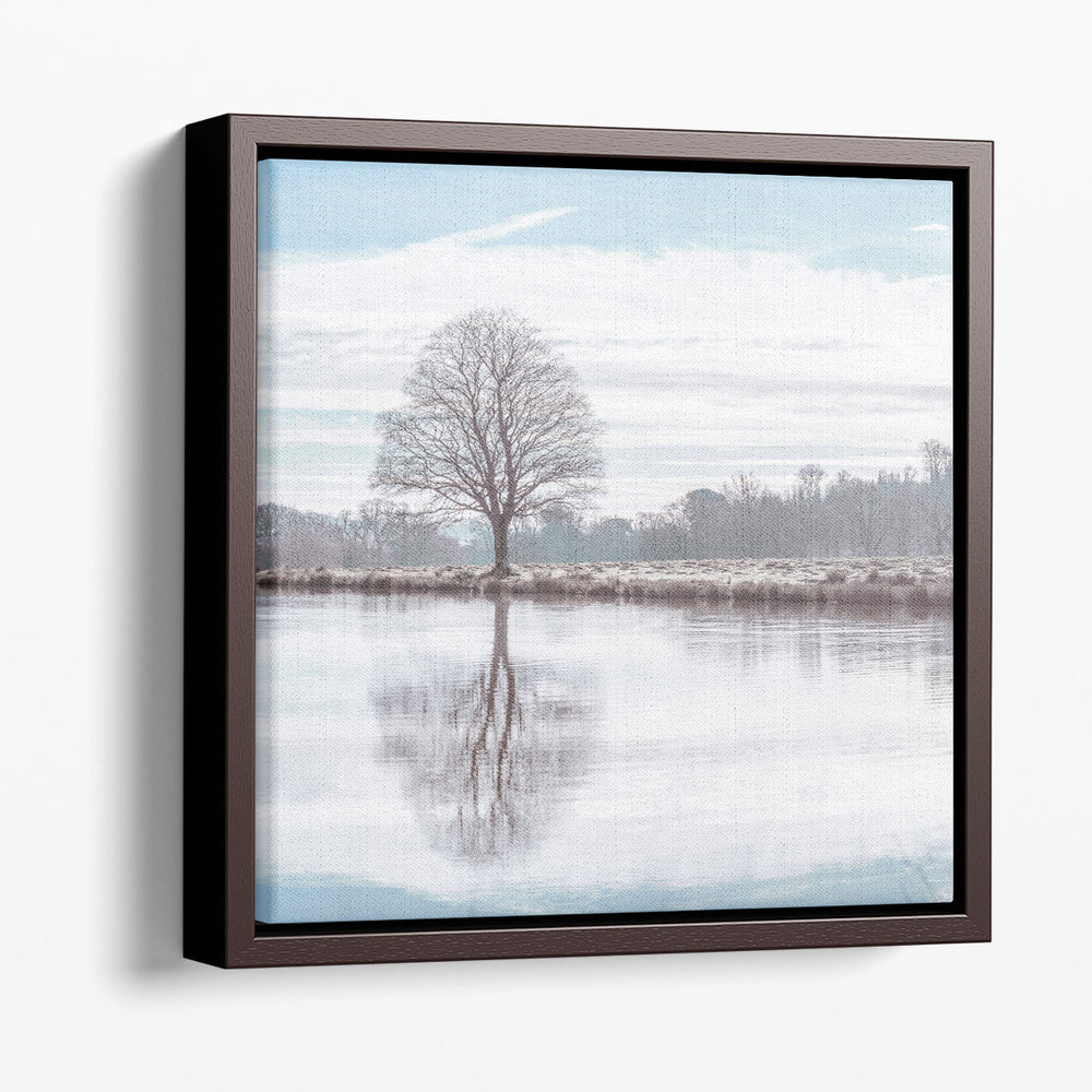 Reflection of a Tree in a Pond - Canvas Print Wall Art