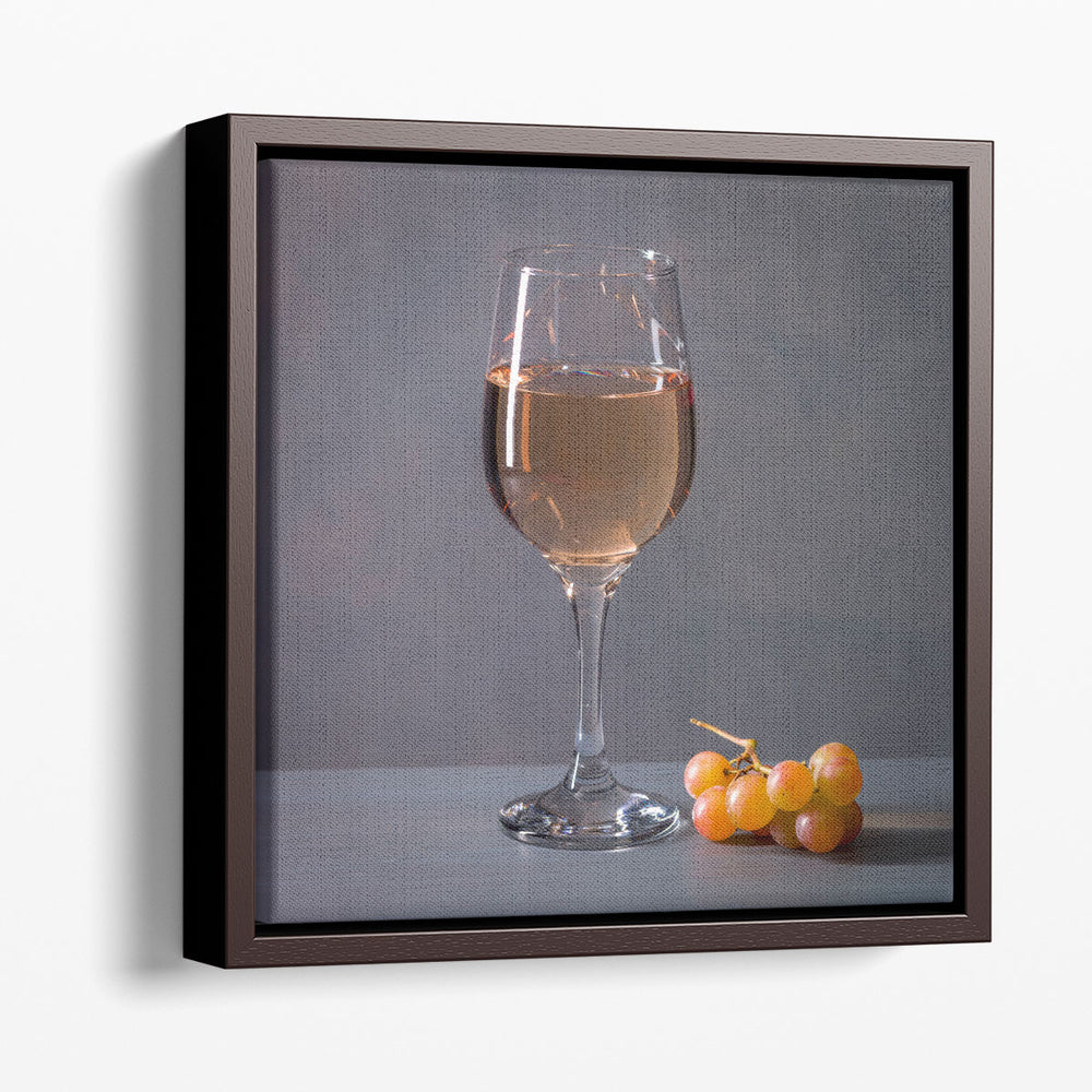 Rose Wine Glass with Fruits - Canvas Print Wall Art