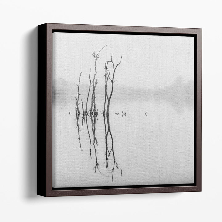 Twigs in Lake - Canvas Print Wall Art