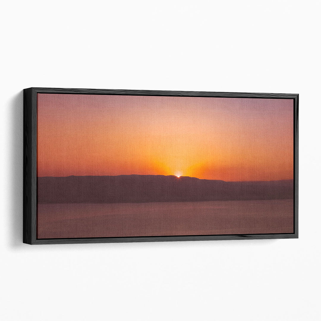 Dragot Cliffs with the View of the Jordan Valley, Sunrise - Canvas Print Wall Art