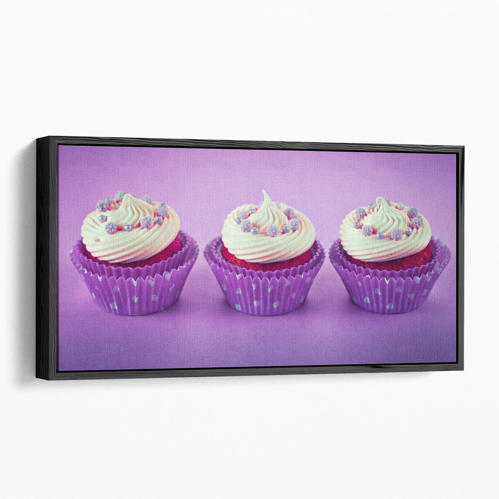 Three Cupcakes 1 - Canvas Print Wall Art