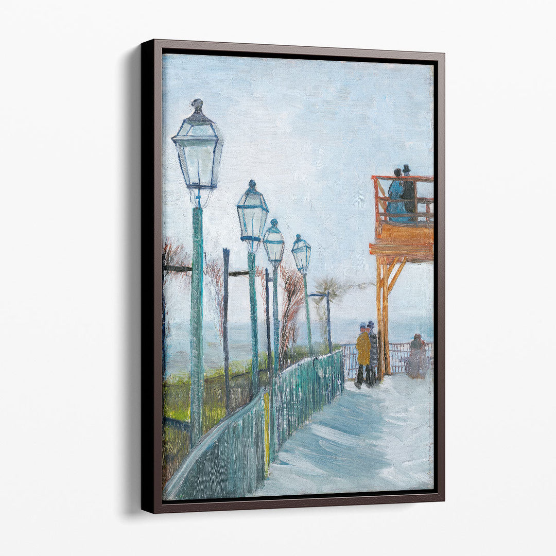 Terrace and Observation Deck at the Moulin de Blute-Fin, Montmartre, 1887 - Canvas Print Wall Art