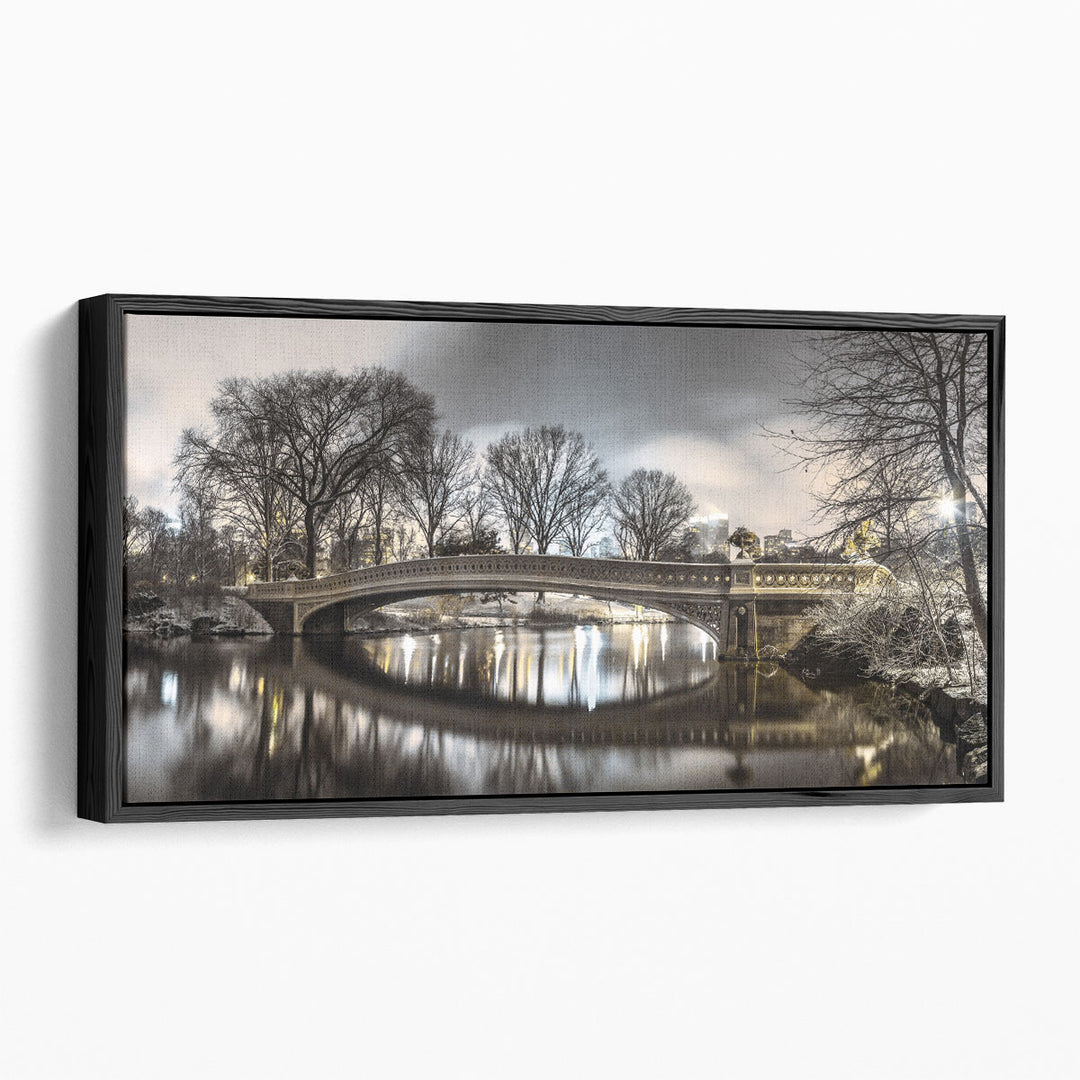 Bow Bridge over Turtle Pond in Central Park, New York - Canvas Print Wall Art