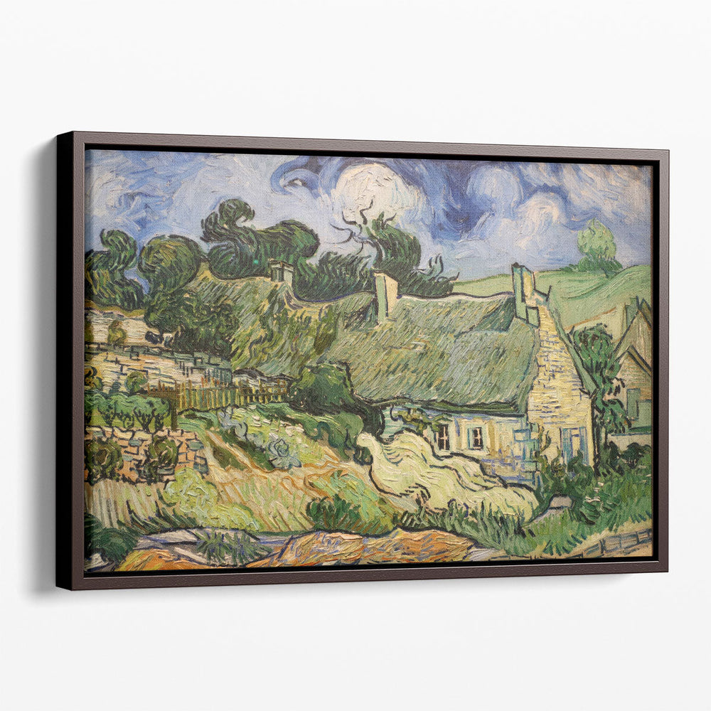 Thatched Cottages at Cordeville, Auvers-sur-Oise, 1890 - Canvas Print Wall Art