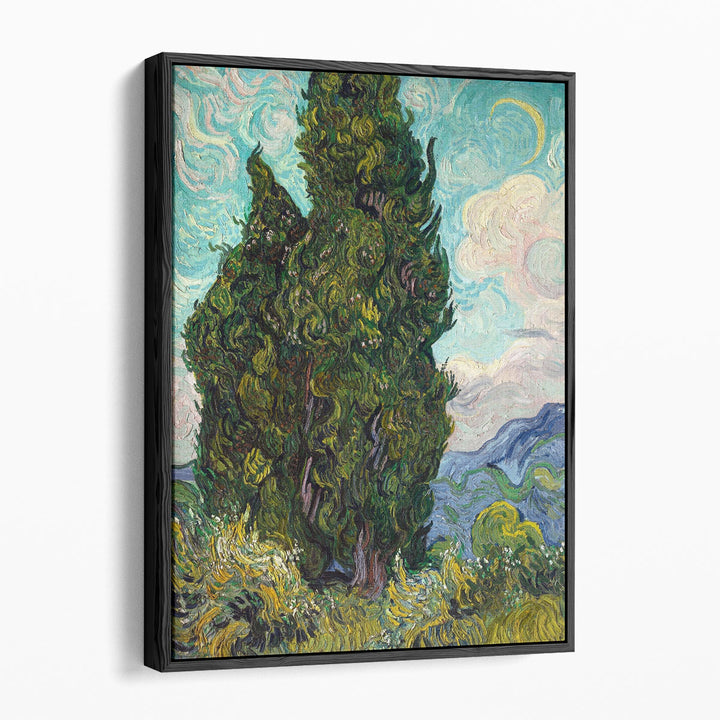 Green tree wall decor in scenic style