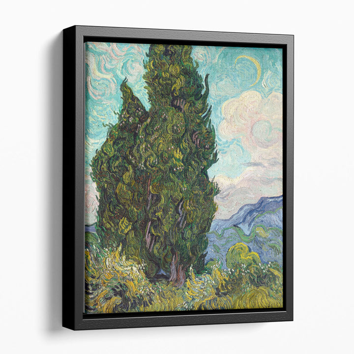Green tree wall decor in scenic style