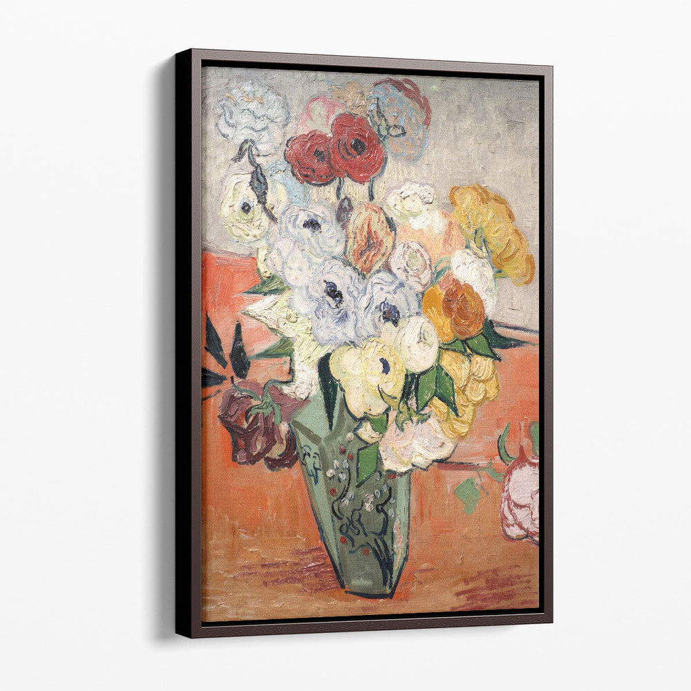 Japanese Vase with Roses and Anemones, 1890 - Canvas Print Wall Art