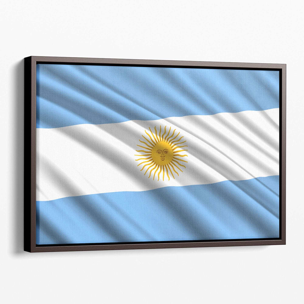 Argentina Flag Waving - Canvas Print Wall Art