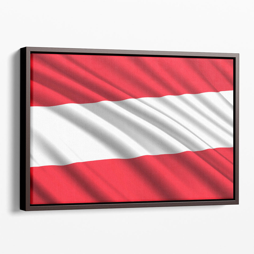 Austria Flag Waving - Canvas Print Wall Art