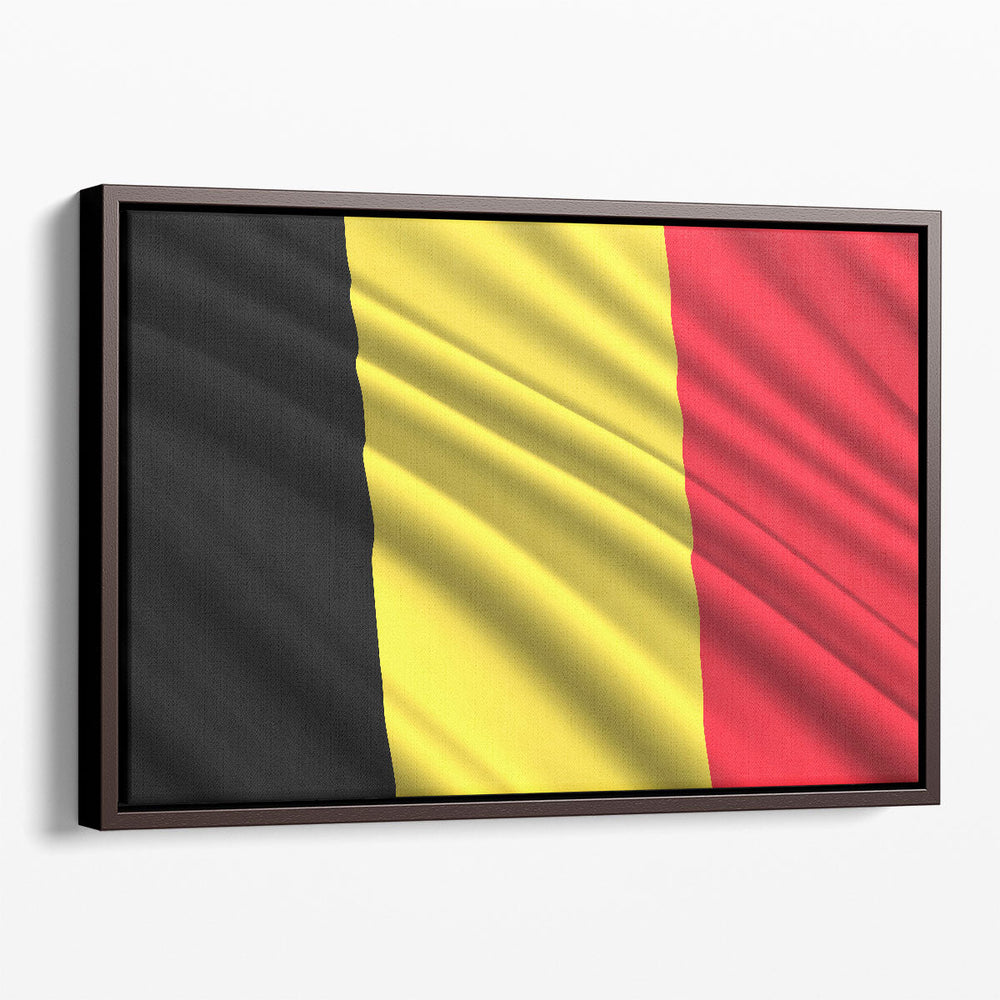 Belgium Flag Waving - Canvas Print Wall Art