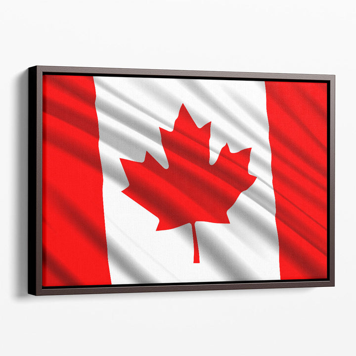 Canada Flag Waving - Canvas Print Wall Art