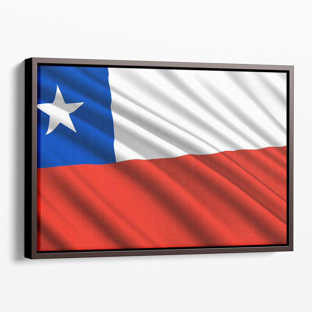 Chile Flag Waving - Canvas Print Wall Art