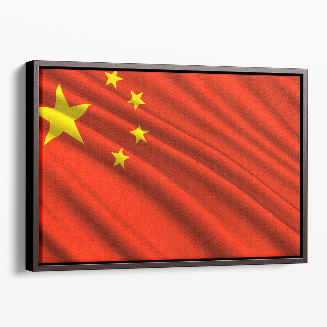 China Flag Waving - Canvas Print Wall Art