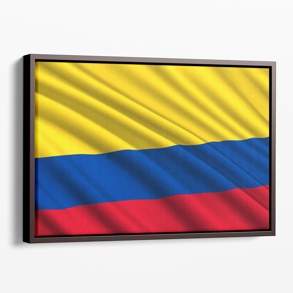 Columbia Flag Waving - Canvas Print Wall Art