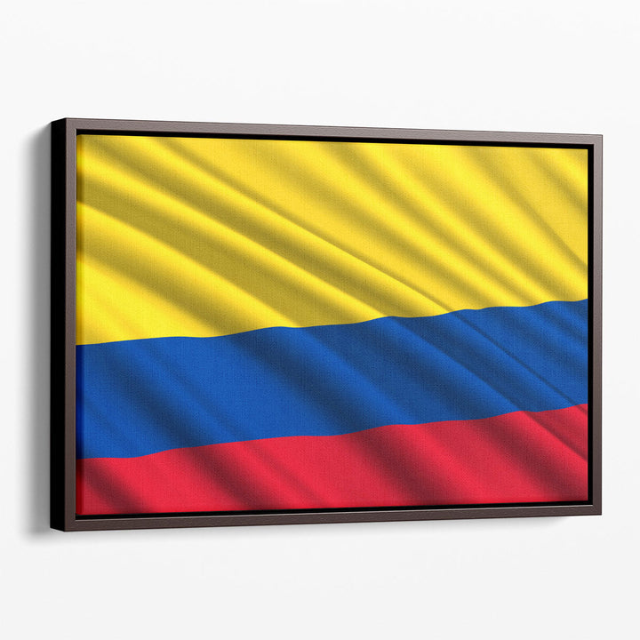 Columbia Flag Waving - Canvas Print Wall Art