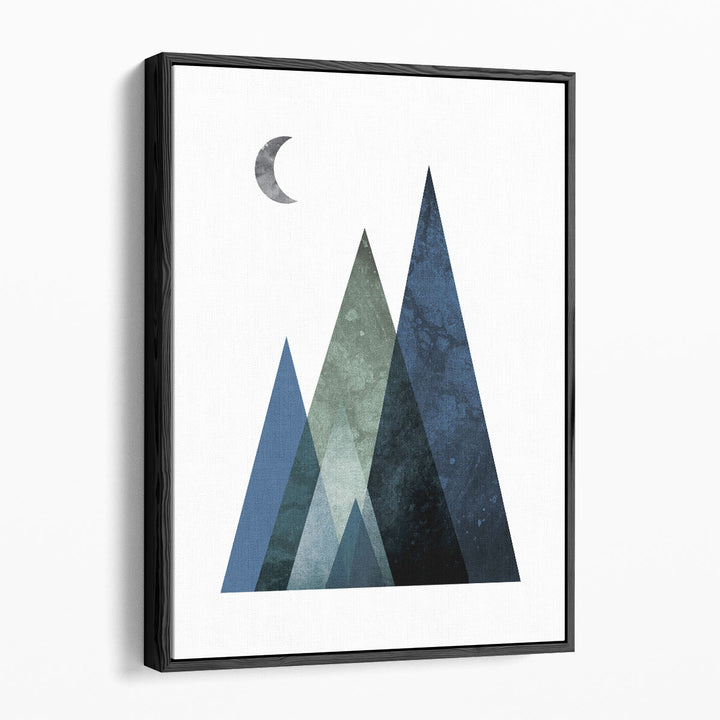 Scandi Blue Hunter Mountains 1 - Canvas Print Wall Art