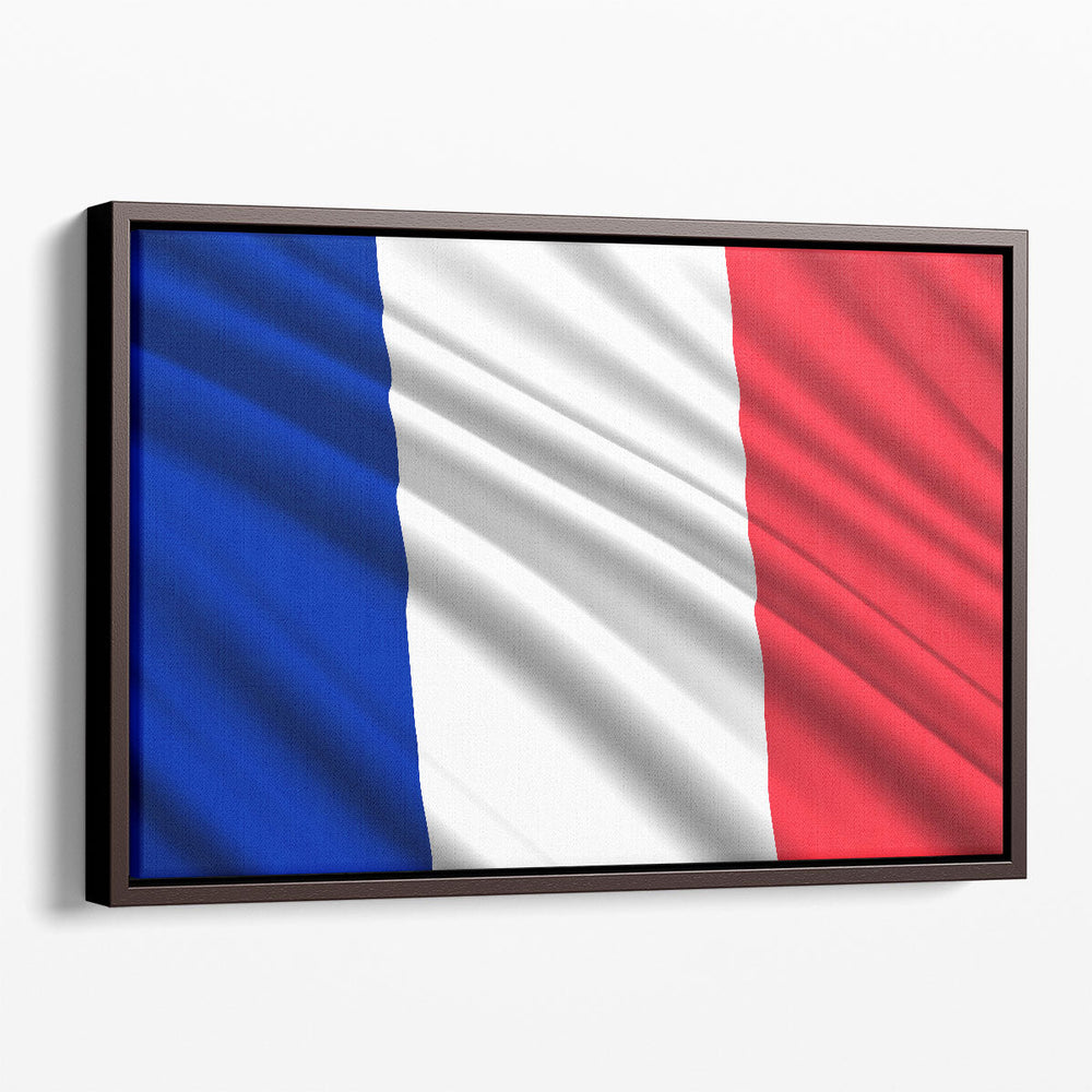 France Flag Waving - Canvas Print Wall Art