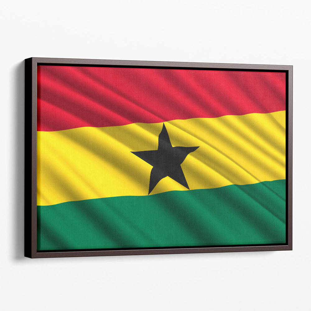 Ghana Flag Waving - Canvas Print Wall Art