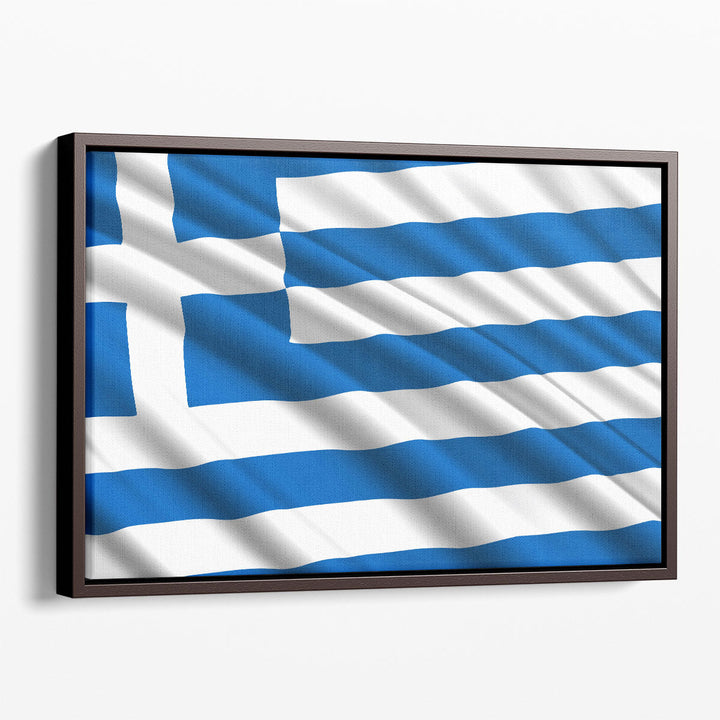 Greece Flag Waving - Canvas Print Wall Art