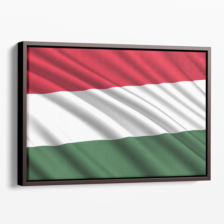 Hungary Flag Waving - Canvas Print Wall Art