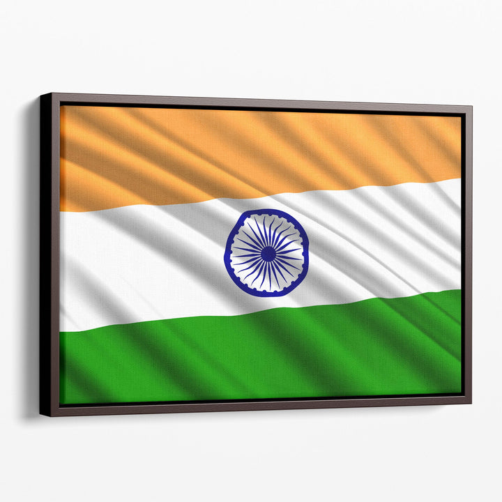 India Flag Waving - Canvas Print Wall Art