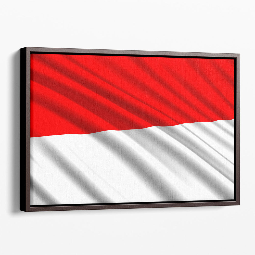 Indonesia Flag Waving - Canvas Print Wall Art