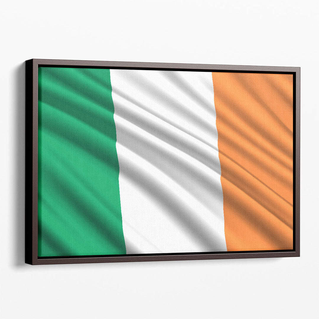 Ireland Flag Waving - Canvas Print Wall Art