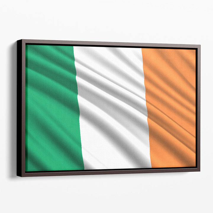 Ireland Flag Waving - Canvas Print Wall Art
