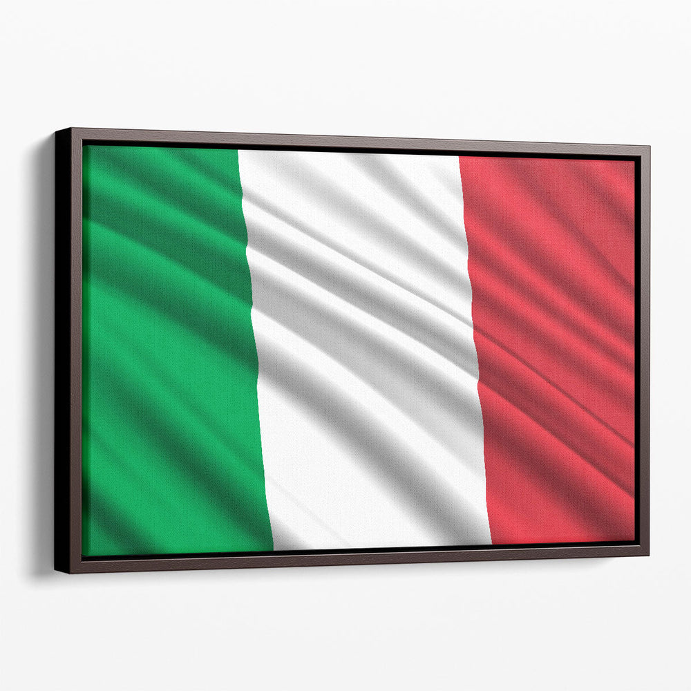 Italy Flag Waving - Canvas Print Wall Art