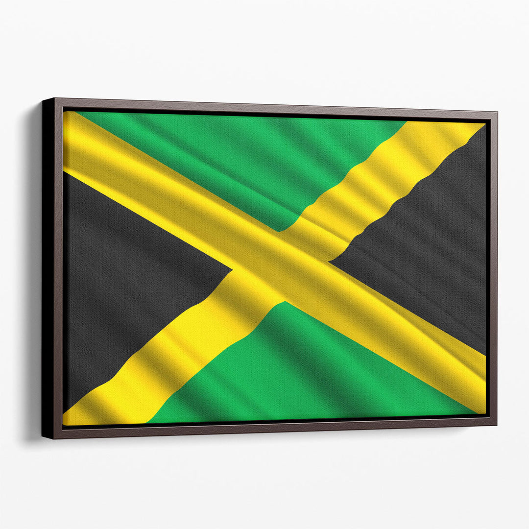 Jamaica Flag Waving - Canvas Print Wall Art