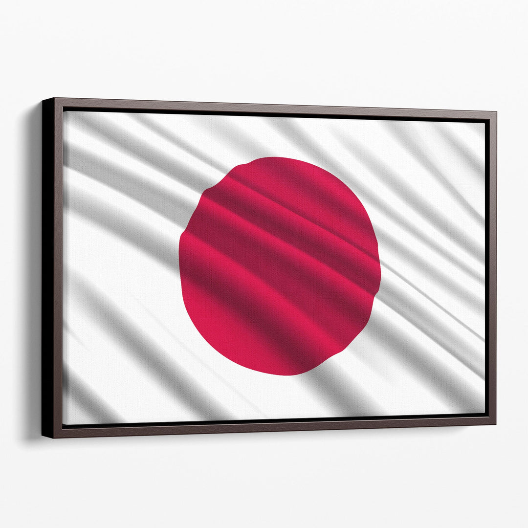 Japan Flag Waving - Canvas Print Wall Art