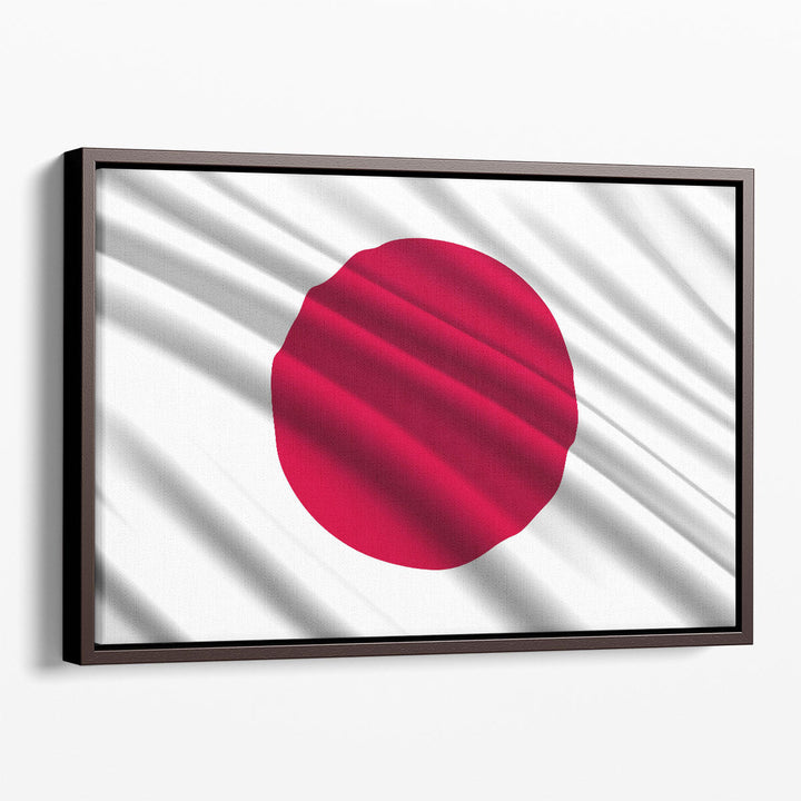 Japan Flag Waving - Canvas Print Wall Art