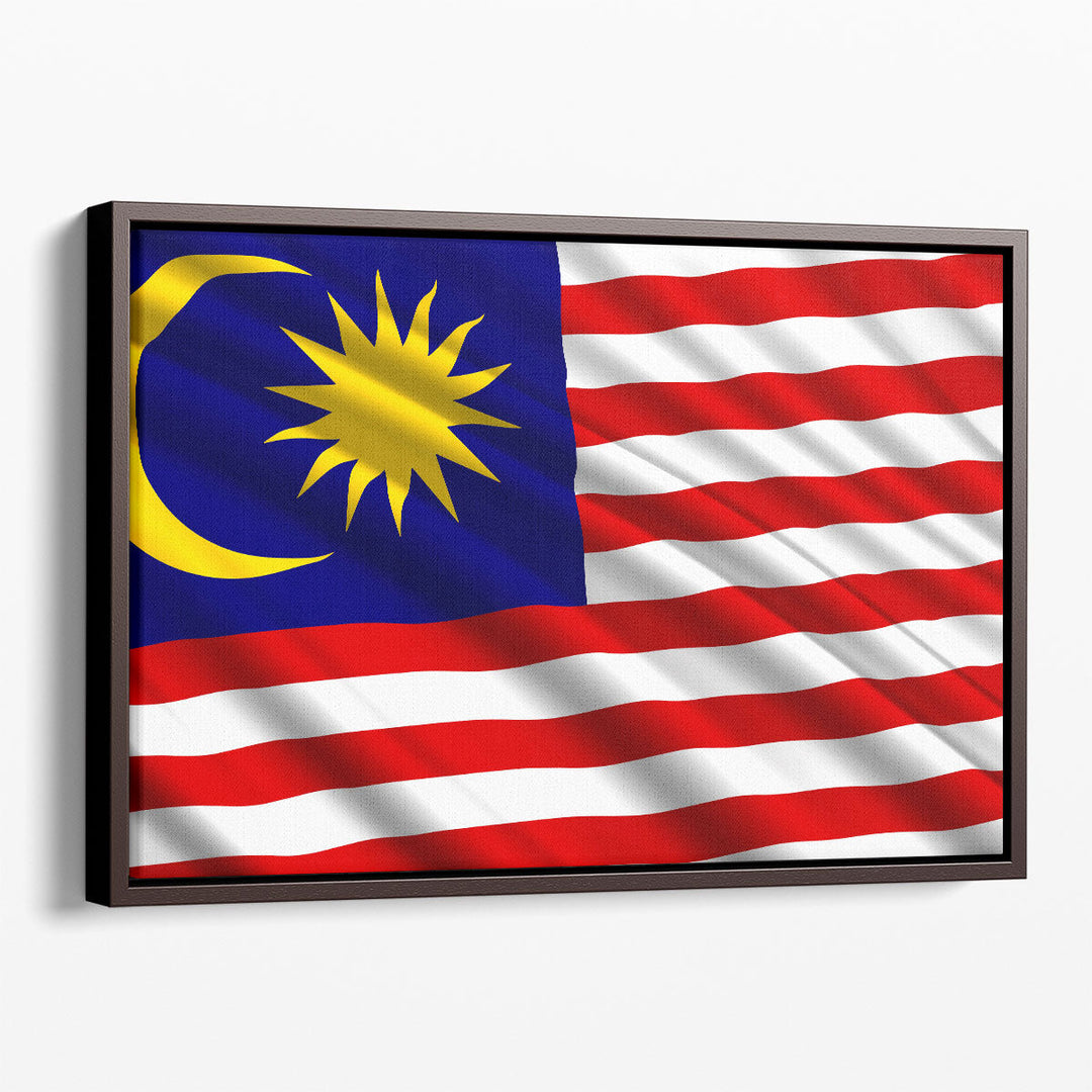 Malaysia Flag Waving - Canvas Print Wall Art